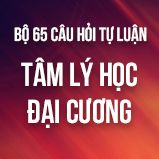 Bộ 65 câu hỏi tự luận ôn thi môn Tâm Lí học đại cương
