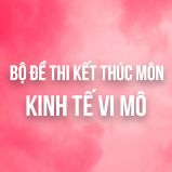 Bộ đề thi kết thúc học phần môn Kinh tế Vi mô
