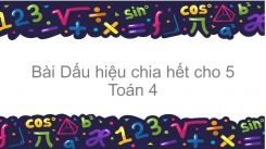 Dấu hiệu chia hết cho 5