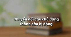 Chuyển đổi câu chủ động thành câu bị động