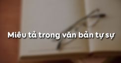 Miêu tả trong văn bản tự sự