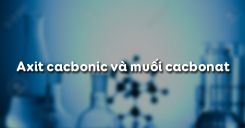Bài 29: Axit cacbonic và muối cacbonat