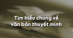 Tìm hiểu chung về văn bản thuyết minh