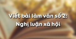 Viết bài làm văn số 2: Nghị luận xã hội