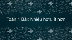 Nhiều hơn, ít hơn