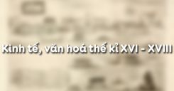 Bài 23: Kinh tế, văn hoá thế kỉ XVI - XVIII