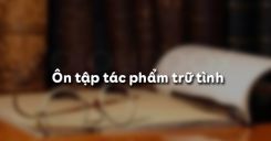Ôn tập tác phẩm trữ tình