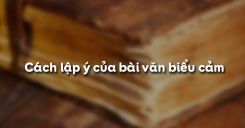 Cách lập ý của bài văn biểu cảm