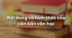 Nội dung và hình thức của văn bản văn học