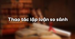 Thao tác lập luận so sánh