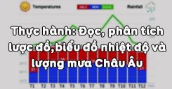 Bài 53: Thực hành Đọc, phân tích lược đồ, biểu đồ nhiệt độ và lượng mưa Châu Âu