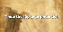 Thao tác lập luận phân tích