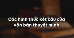 Các hình thức kết cấu của văn bản thuyết minh