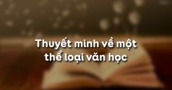 Thuyết minh về một thể loại văn học