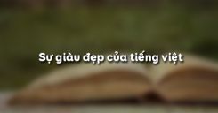 Sự giàu đẹp của tiếng Việt