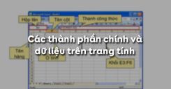 Bài 2: Các thành phần chính và dữ liệu trên trang tính