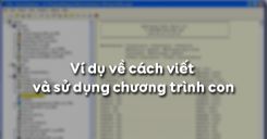 Bài 18: Ví dụ về cách viết và sử dụng chương trình con