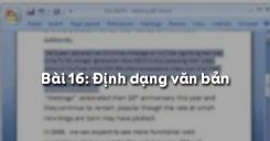 Bài 16: Định dạng văn bản