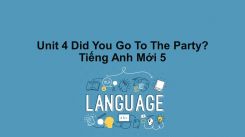 Unit 4: Did You Go To The Party?