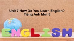 Unit 7: How Do You Learn English?