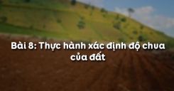 Bài 8: Thực hành xác định độ chua của đất