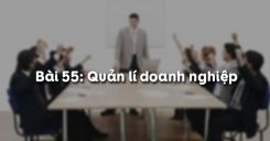 Bài 55: Quản lí doanh nghiệp