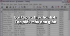 Bài tập và thực hành 4: Tạo biểu mẫu đơn giản