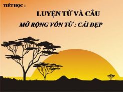 Luyện từ và câu Mở rộng vốn từ: Cái đẹp