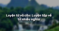 Luyện từ và câu: Luyện tập về từ nhiều nghĩa