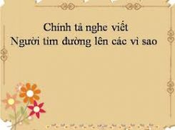 Chính tả Nghe viết: Người tìm đường lên các vì sao