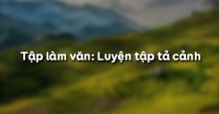 Tập làm văn: Luyện tập tả cảnh