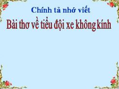 Chính tả Nhớ - viết: Bài thơ về tiểu đội xe không kính