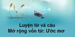 Luyện từ và câu Mở rộng vốn từ: Ước mơ