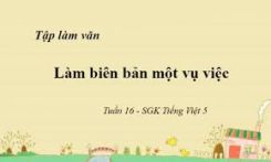 Tập làm văn: Làm biên bản một vụ việc