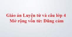 Luyện từ và câu Mở rộng vốn từ: Dũng cảm