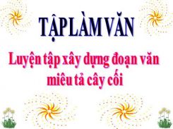 Tập làm văn: Luyện tập xây dựng đoạn văn miêu tả cây cối