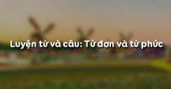 Luyện từ và câu: Từ đơn và từ phức