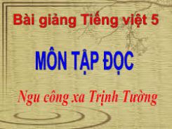 Tập đọc: Ngu Công xã Trịnh Tường