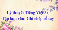 Tập làm văn: Ghi chép sổ tay