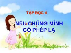 Tập đọc: Nếu chúng mình có phép lạ
