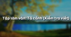 Tập làm văn: Tả cảnh (Kiểm tra viết)
