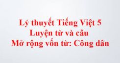 Luyện từ và câu Mở rộng vốn từ Công dân
