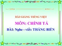 Chính tả Nghe - viết: Thắng biển