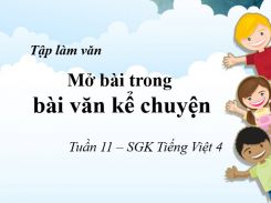 Tập làm văn: Mở bài trong bài văn kể chuyện