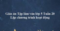Tập làm văn: Lập chương trình hoạt động