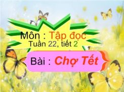 Tập đọc: Chợ tết