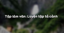 Tập làm văn: Luyện tập tả cảnh