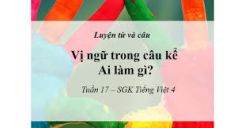 Luyện từ và câu: Vị ngữ trong câu kể Ai làm gì?