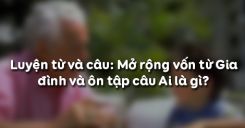 Luyện từ và câu: Mở rộng vốn từ Gia đình và ôn tập câu Ai là gì?