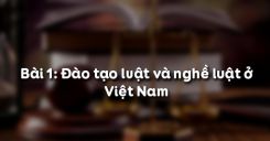 Bài 1: Đào tạo luật và nghề luật ở Việt Nam